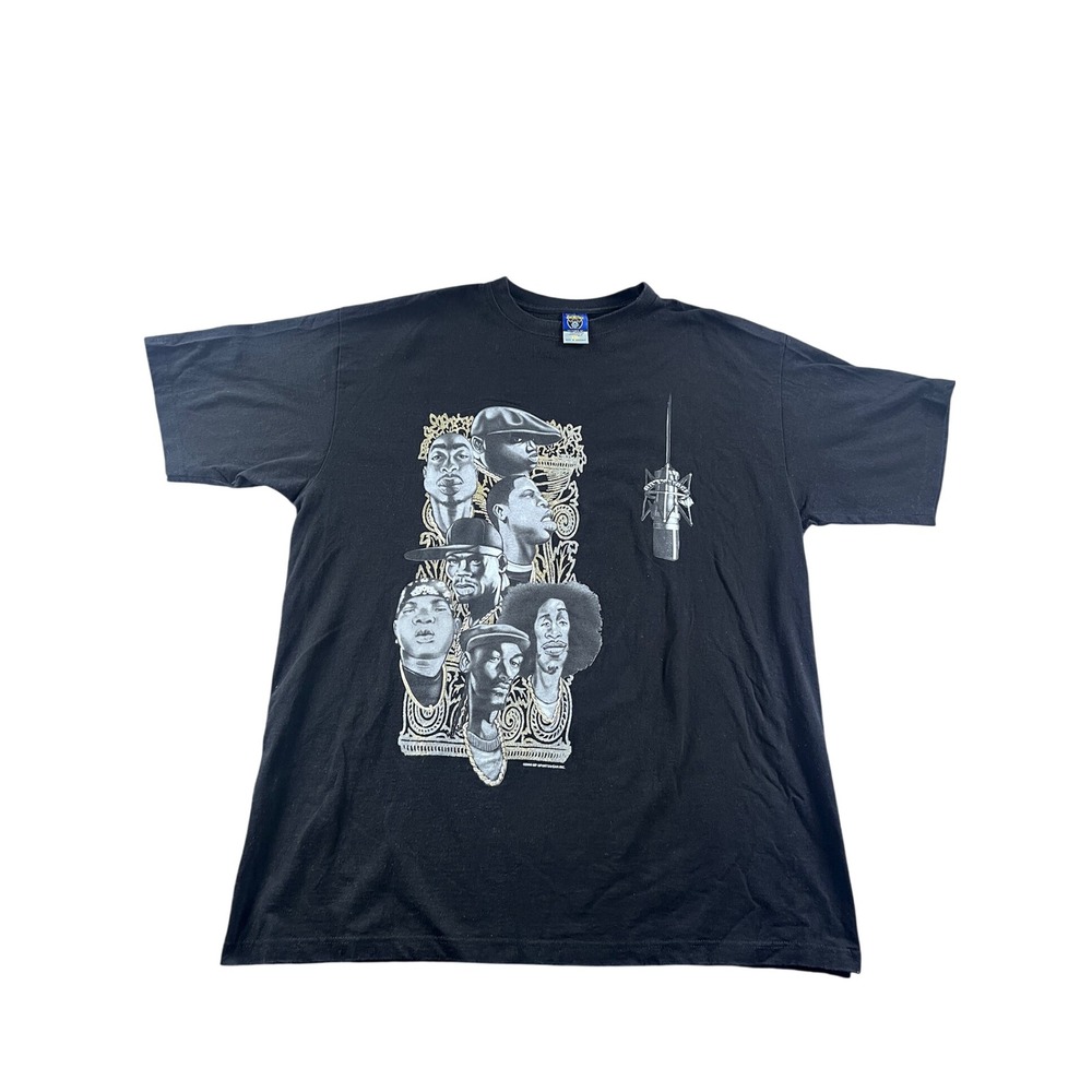 Give Me Face Hip Hop Legends Graphic T-Shirt Mens 2XL Black Tupac Biggie Snoop